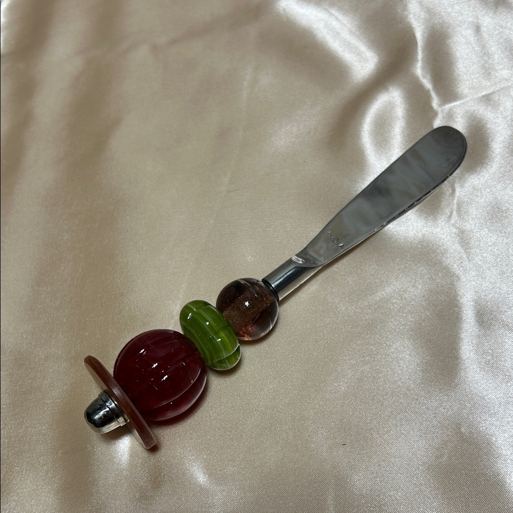 Colorful Beaded Cheese Spreader - Picture 7 of 11